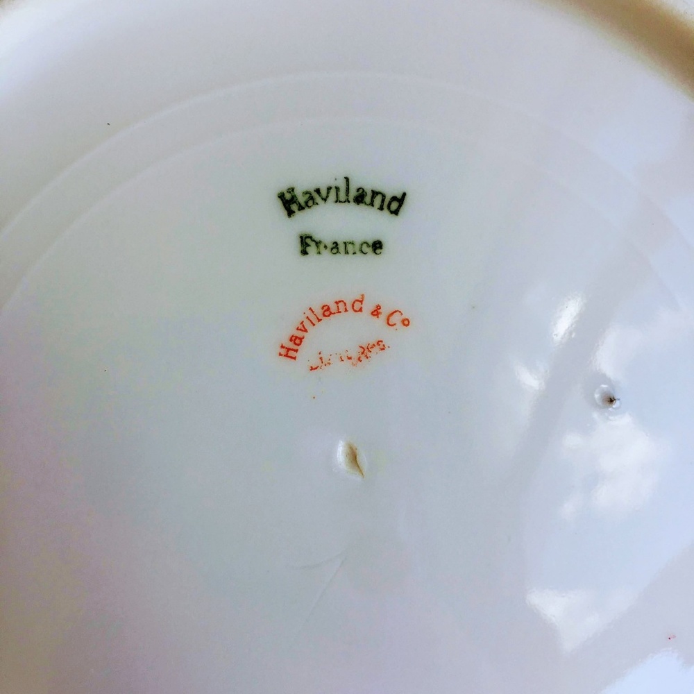 Antique Haviland Limoges France Hand Painted Pink - Picture 4 of 8